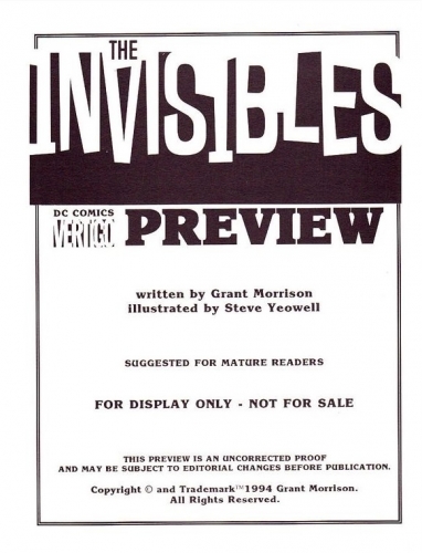 The Invisibles Preview # 1